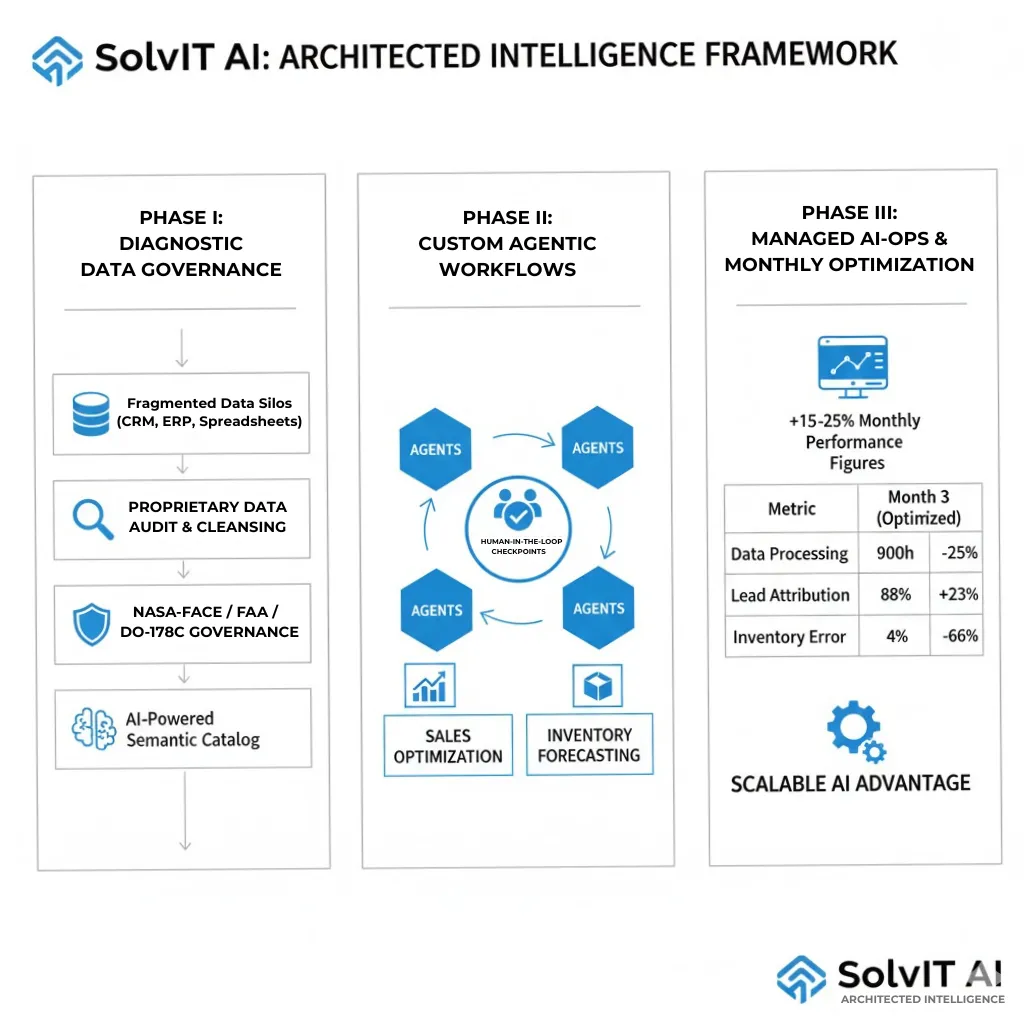 Strategic roadmap visualization for enterprise AI transformation